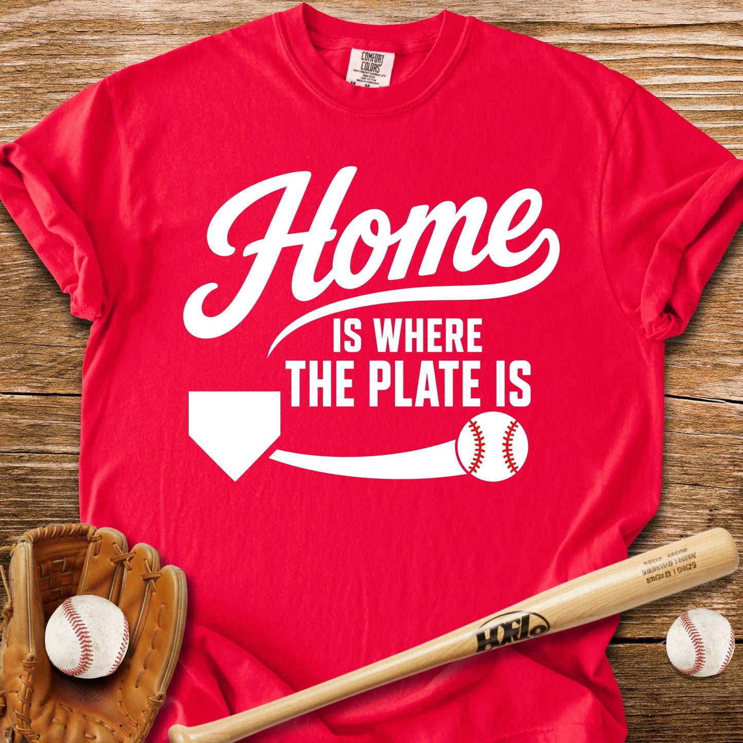 Home Is Home Plate - HomeRun PrintsT-Shirt