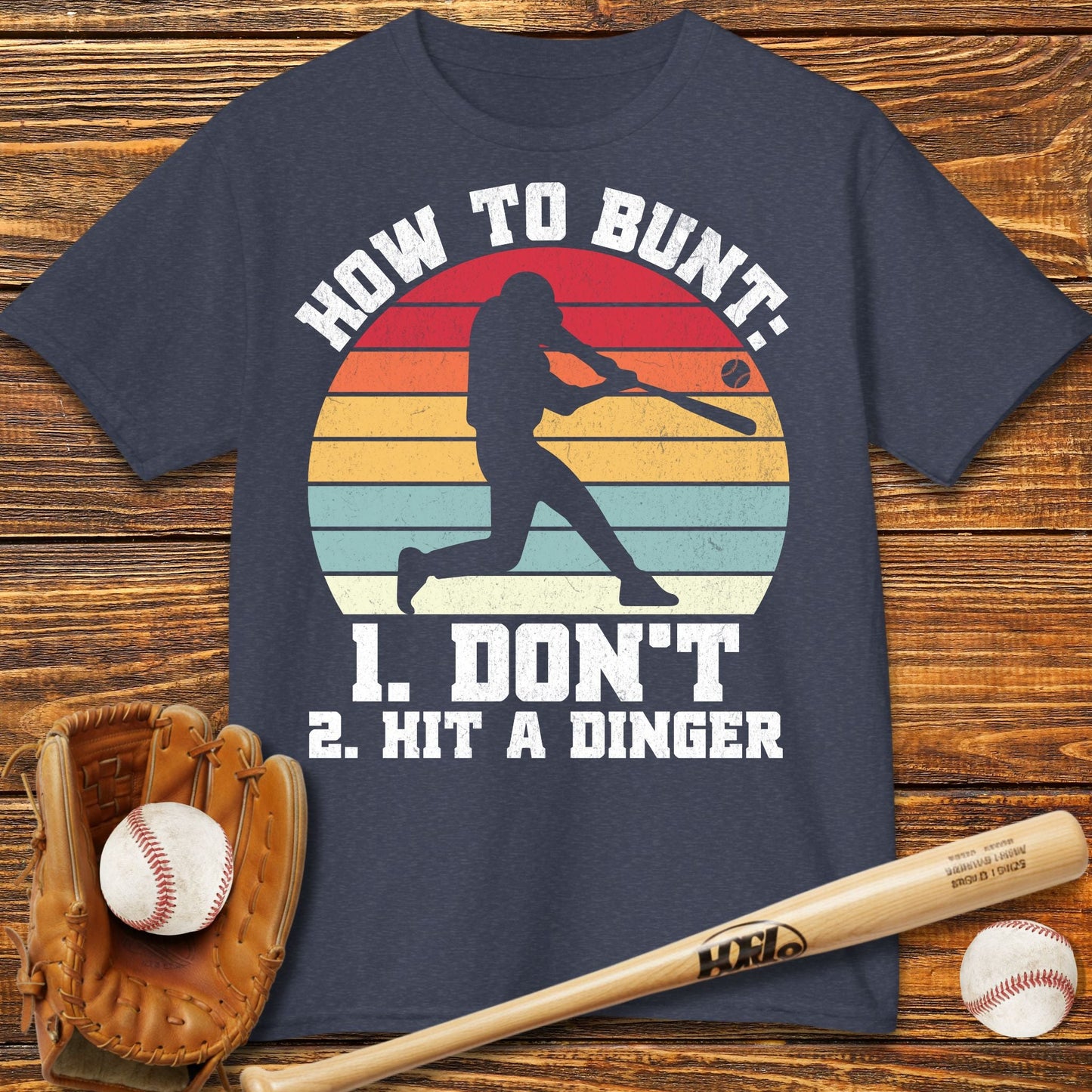 How To Bunt Hit A Dinger Kids T-Shirt - HomeRun PrintsKids clothes