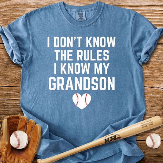 I Know My Grandson T-Shirt - HomeRun PrintsComfort Colors