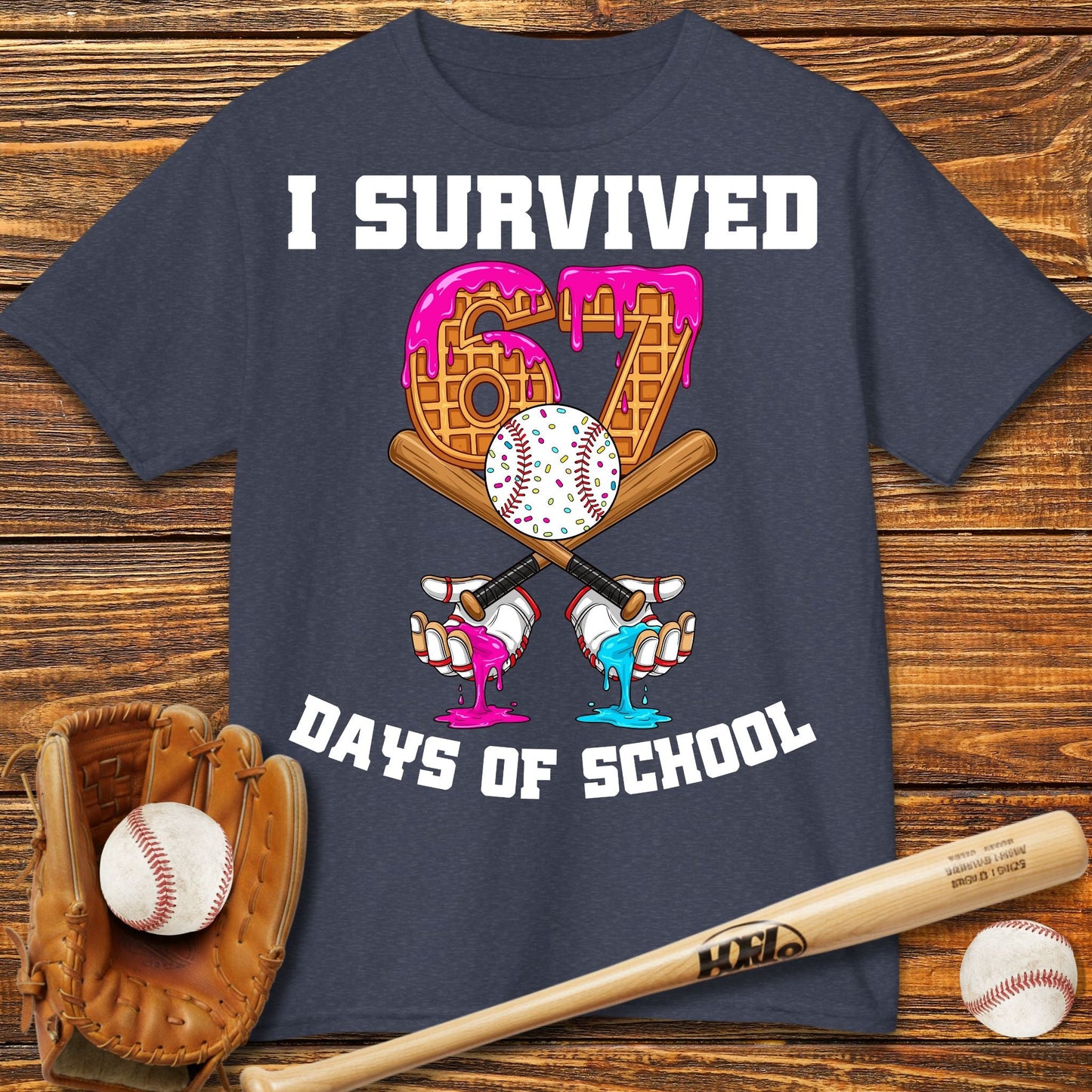 I Survived 67 Days of School Kids T-Shirt - HomeRun PrintsKids clothes