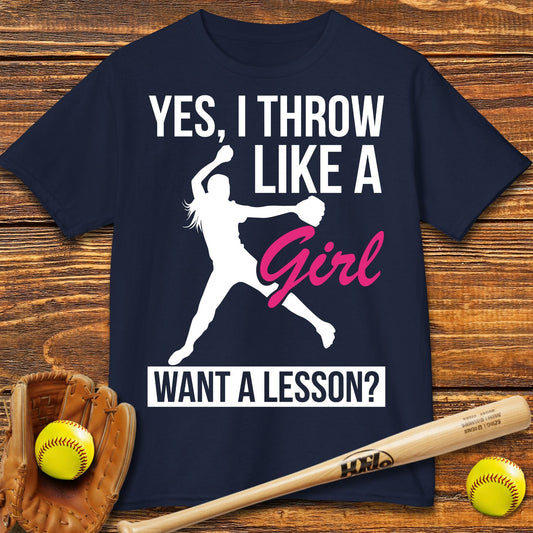 I Throw Like A Girl Kids T-shirt - HomeRun PrintsKids clothes