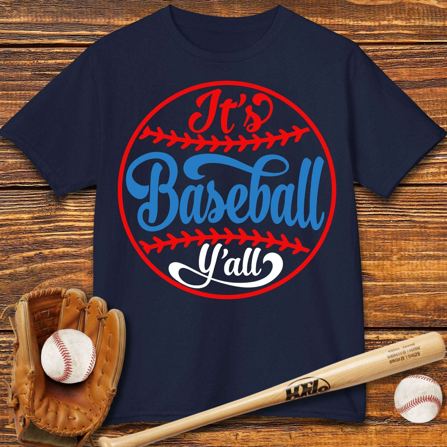 It's Baseball Y'all Kids T-shirt - HomeRun PrintsKids clothes