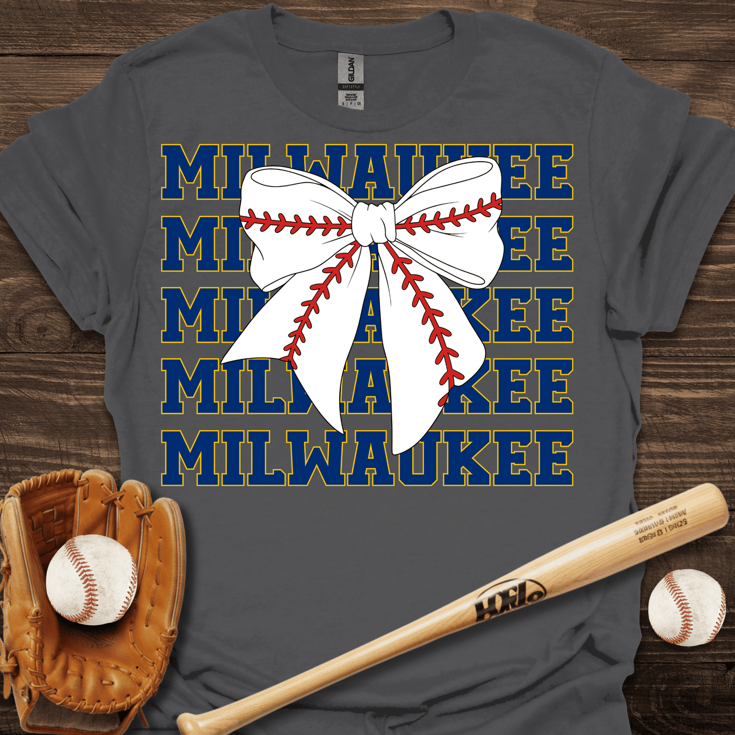 Milwaukee Coquette Baseball T-Shirt - HomeRun PrintsT-Shirt