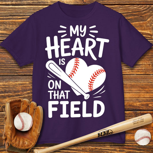 My Heart Is On That Field Kids T-Shirt - HomeRun PrintsKids clothes