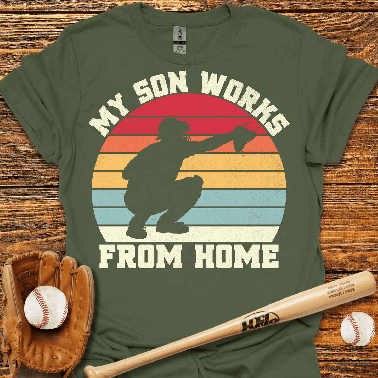 My Son Works From Home T-Shirt - HomeRun PrintsT-Shirt