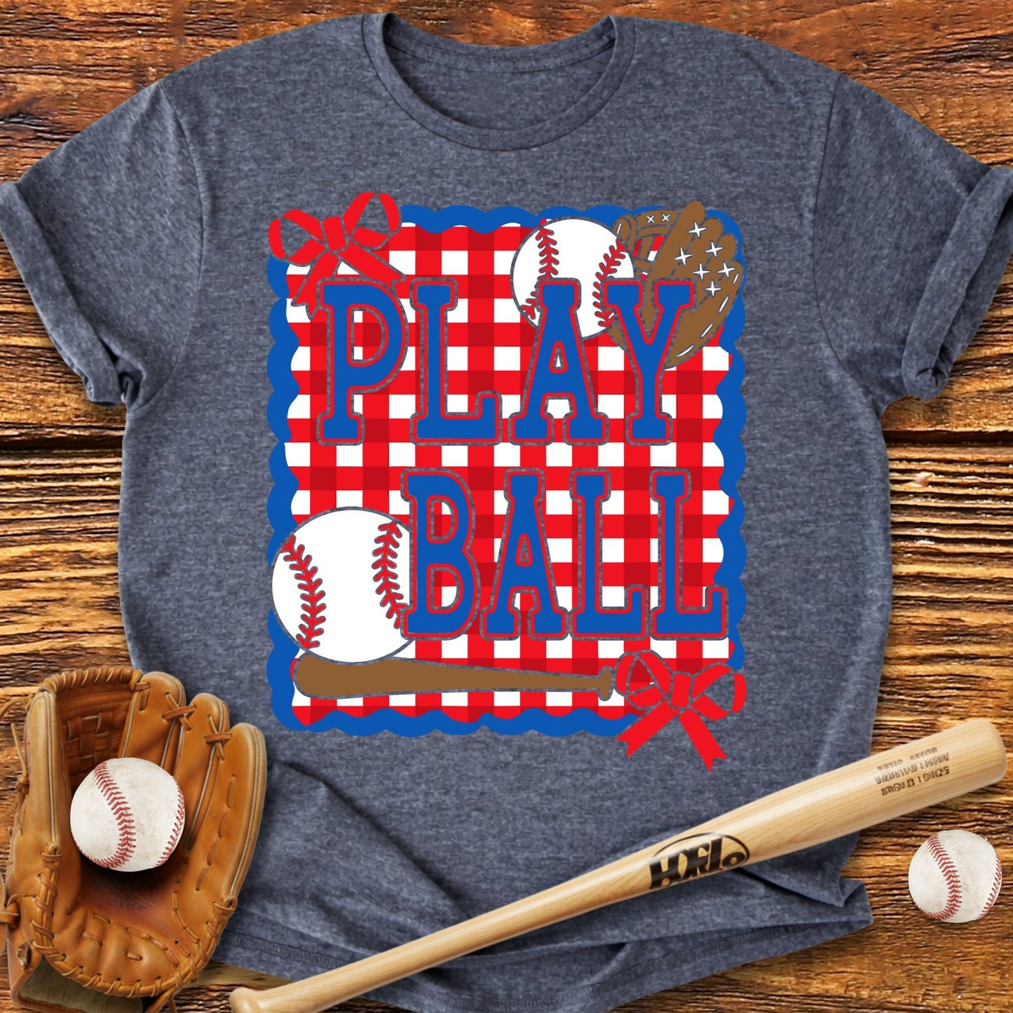 Play Ball Baseball Adult T-Shirt - HomeRun PrintsT-Shirt