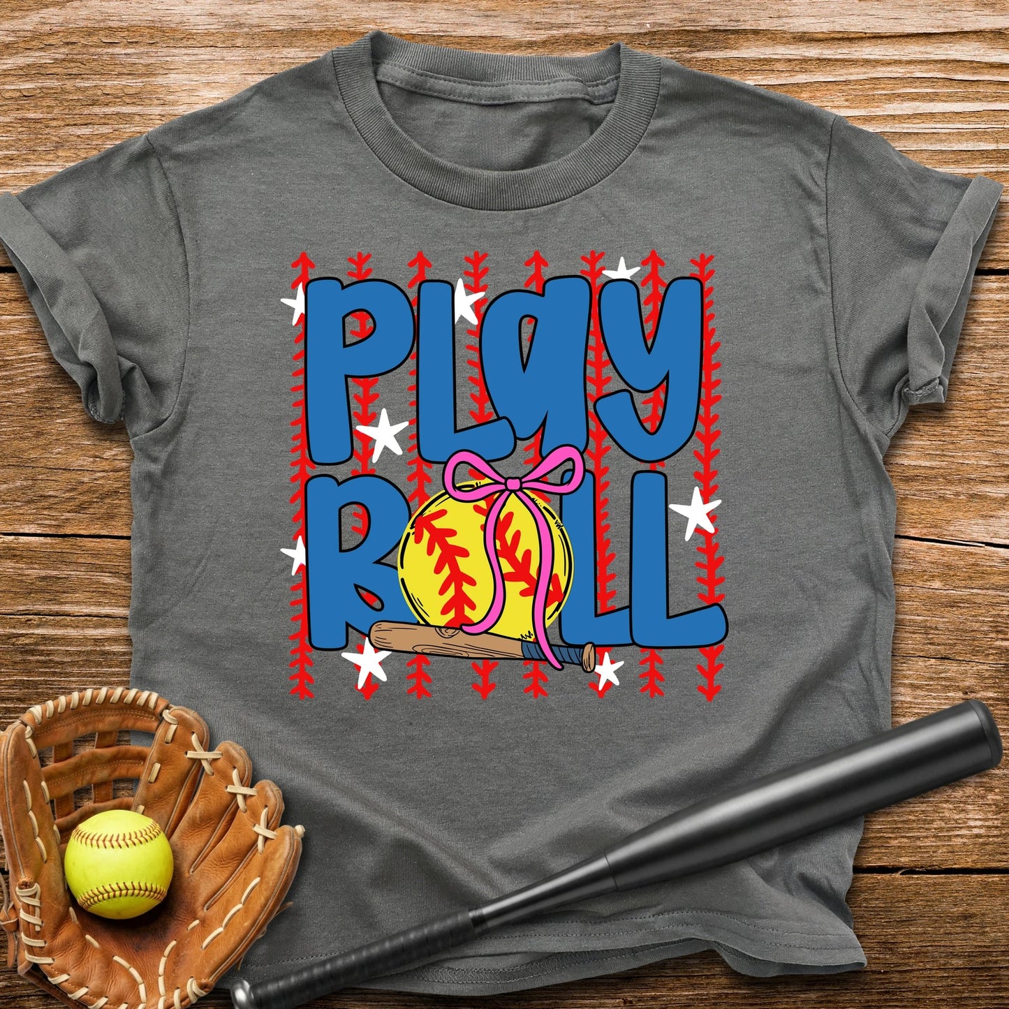Play Ball Softball Youth Tee - HomeRun PrintsKids clothes