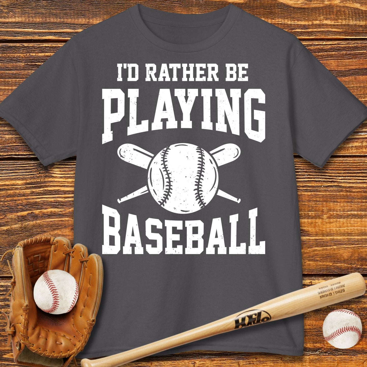 Rather Be Playing Baseball Kids T-shirt - HomeRun PrintsKids clothes