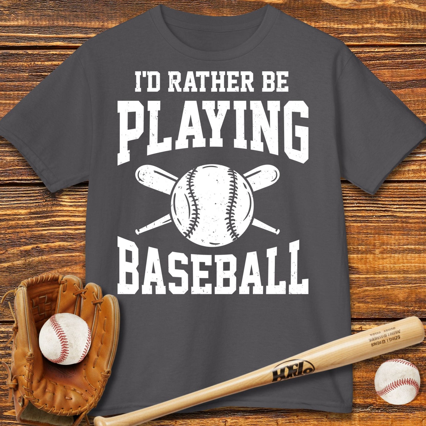 Rather Be Playing Baseball Kids T-shirt - HomeRun PrintsKids clothes