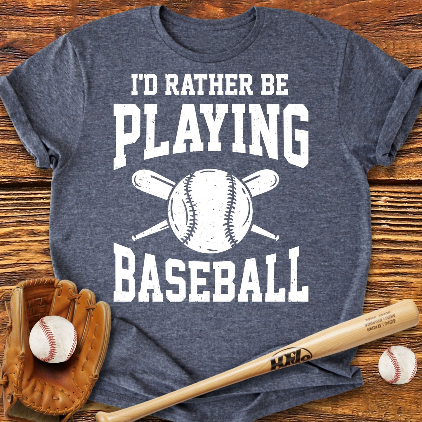 Rather Be Playing Baseball T-Shirt - HomeRun PrintsT-Shirt