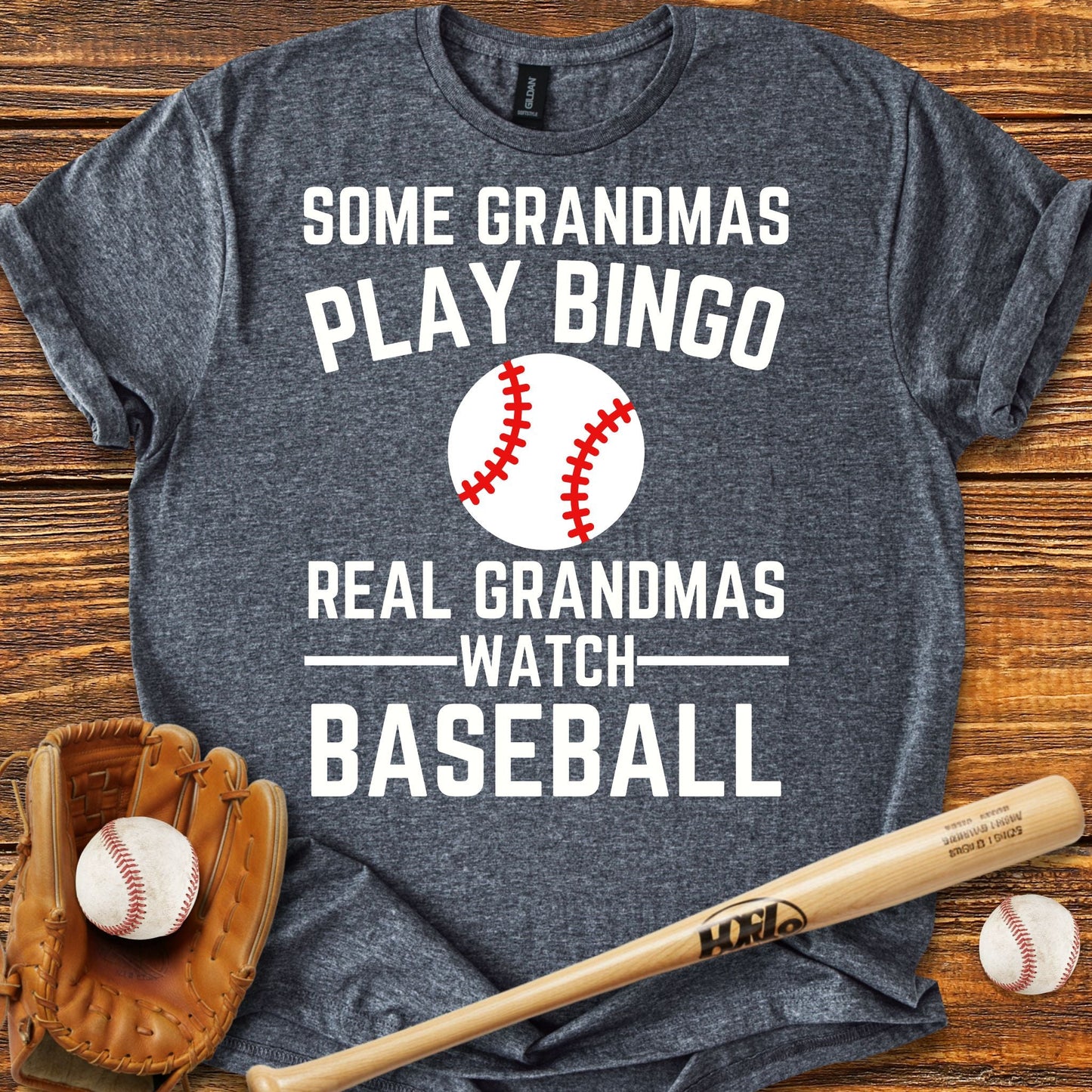 Real Grandmas Baseball T-shirt - HomeRun PrintsT-Shirt