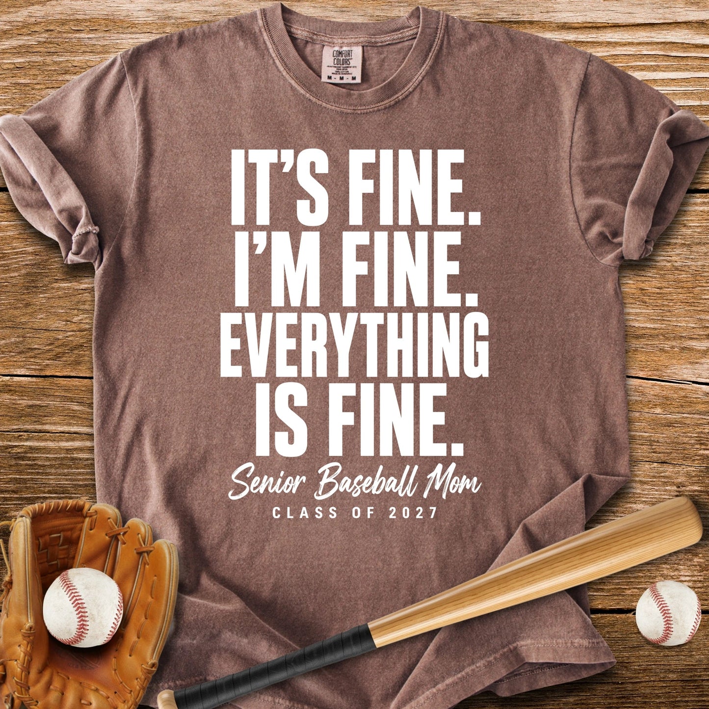 Senior Baseball Mom 2027 - HomeRun PrintsComfort Colors