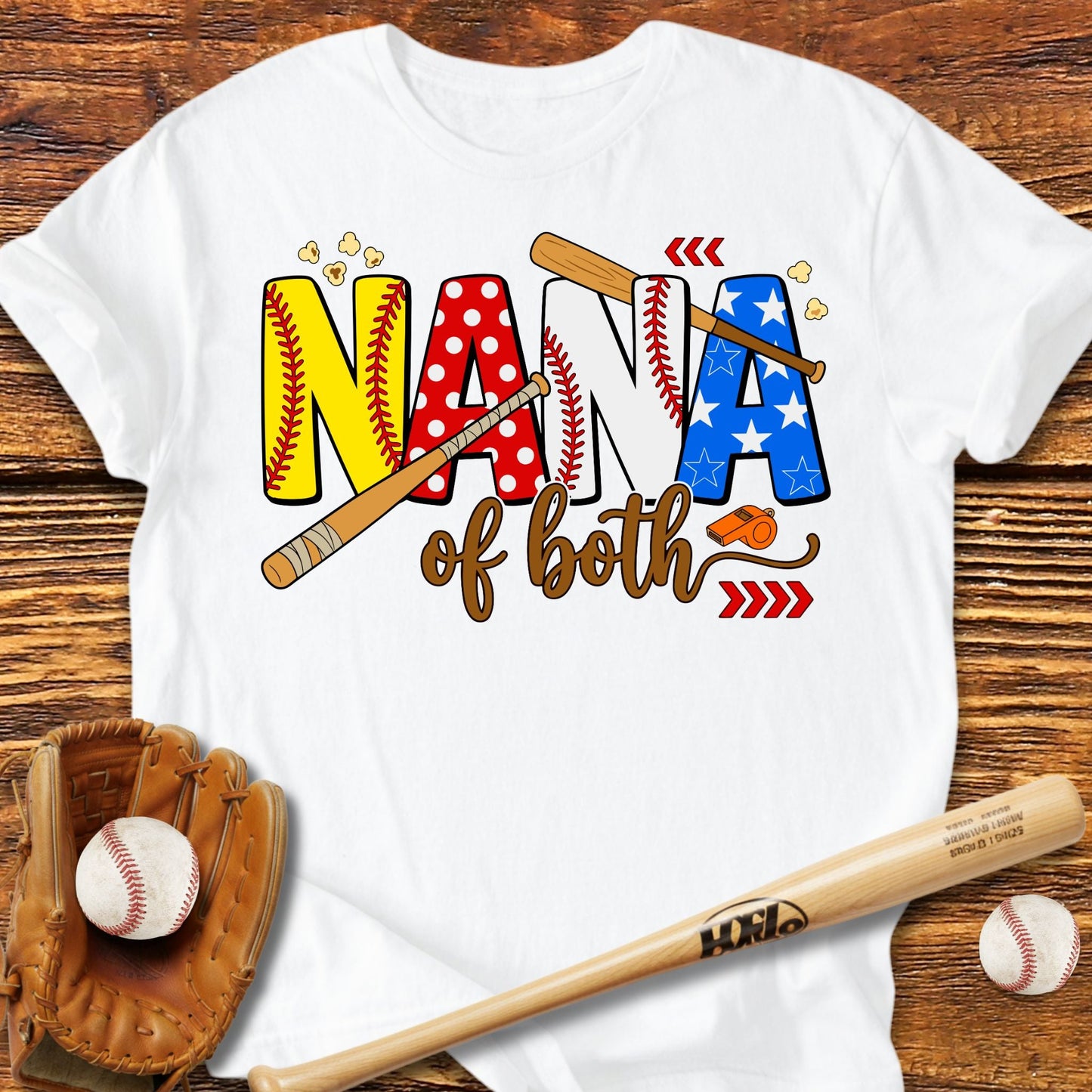 Softball Baseball Nana T-Shirt - HomeRun PrintsT-Shirt