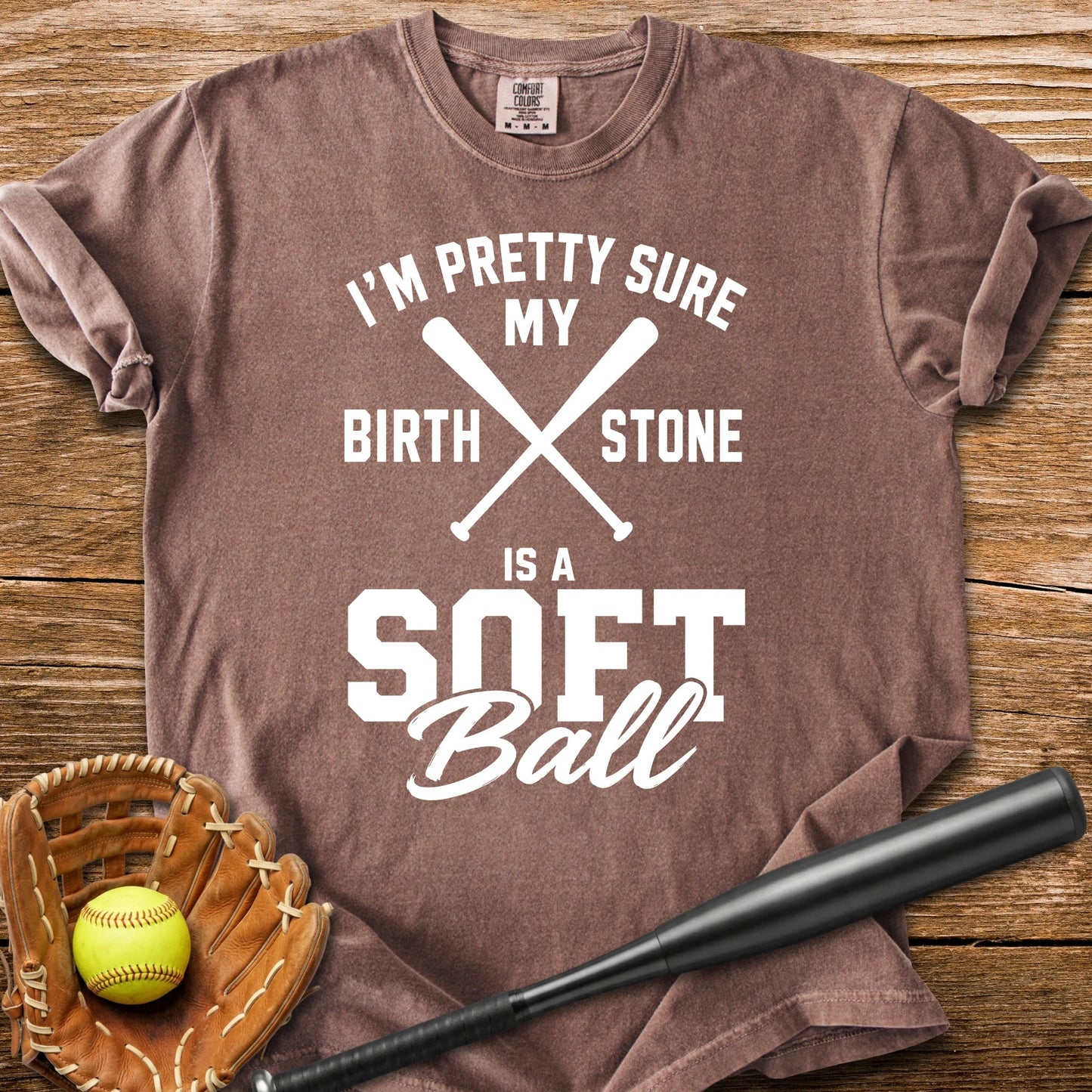 Softball Birthstone Joke - HomeRun PrintsComfort Colors