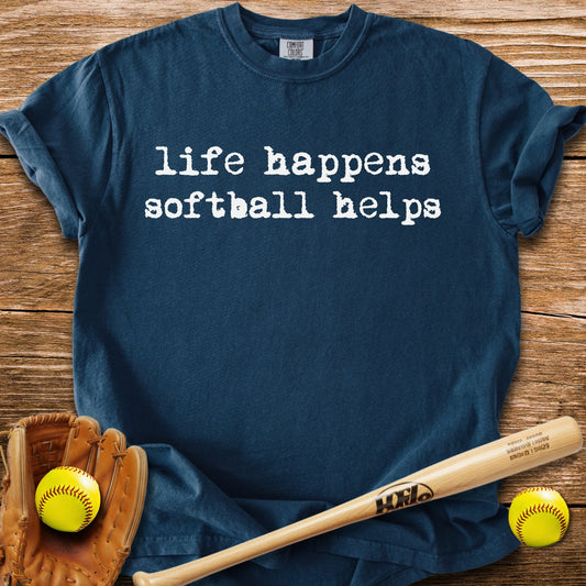 Softball Fixes Everything T-Shirt - HomeRun PrintsComfort Colors