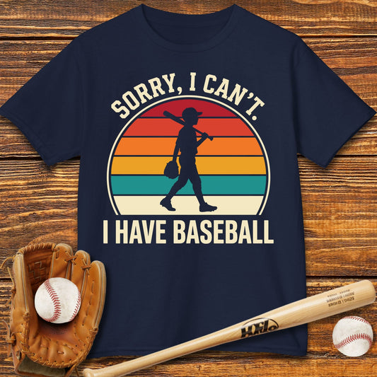Sorry I Can't I Have Baseball Kids T-shirt - HomeRun PrintsKids clothes