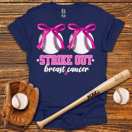 Strike Out Breast Cancer T-Shirt - HomeRun PrintsT-Shirt