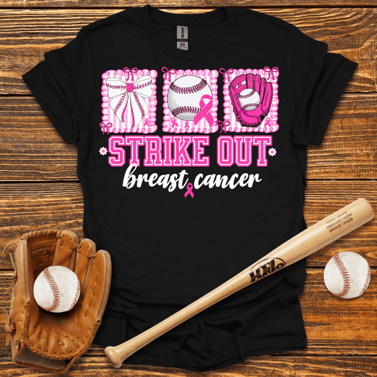 Strike Out Breast Cancer T-Shirt - HomeRun PrintsT-Shirt