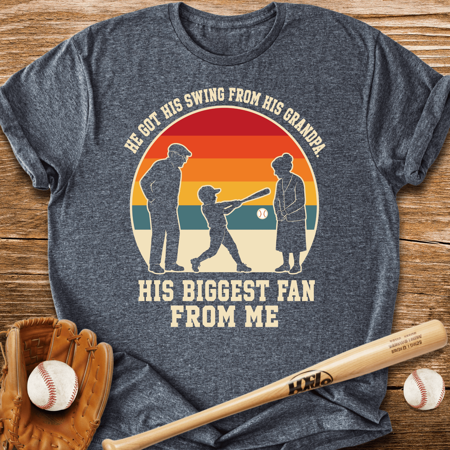 Swing From Grandpa Fan From Me T-Shirt - HomeRun PrintsT-Shirt