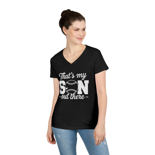 That's My Son Out There V - Neck Tee - HomeRun PrintsV - neck