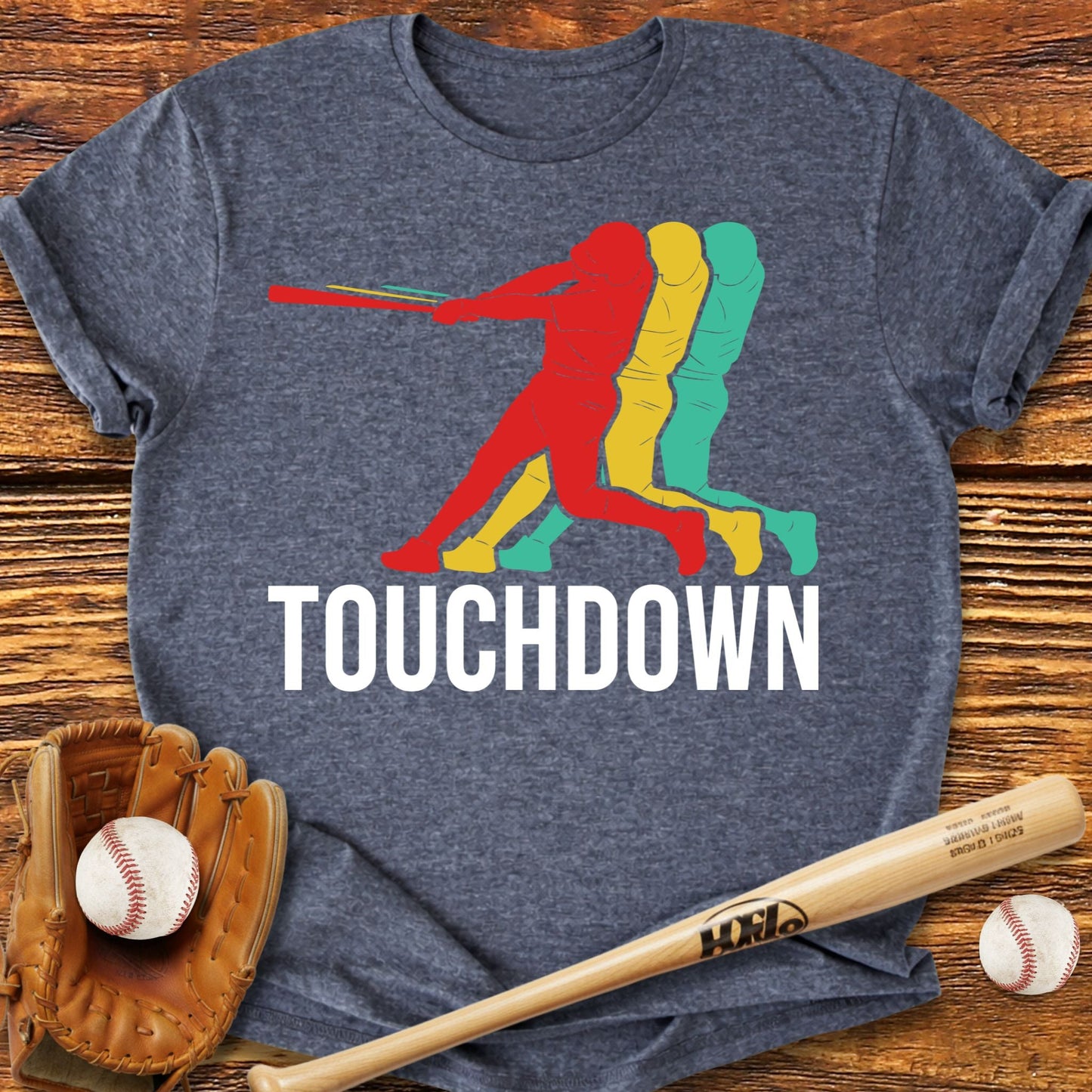 Touchdown Baseball Adult T-Shirt - HomeRun PrintsT-Shirt