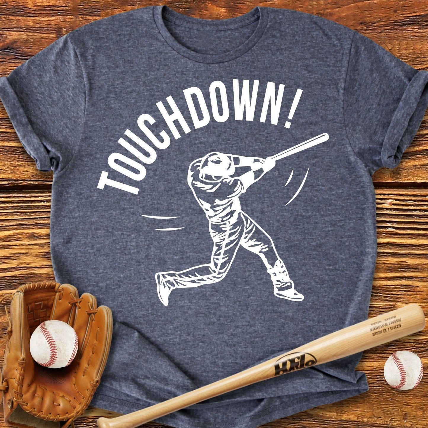 Touchdown Baseball Adult T-Shirt - HomeRun PrintsT-Shirt