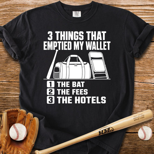 Travel Ball Drained My Wallet T-Shirt - HomeRun PrintsComfort Colors