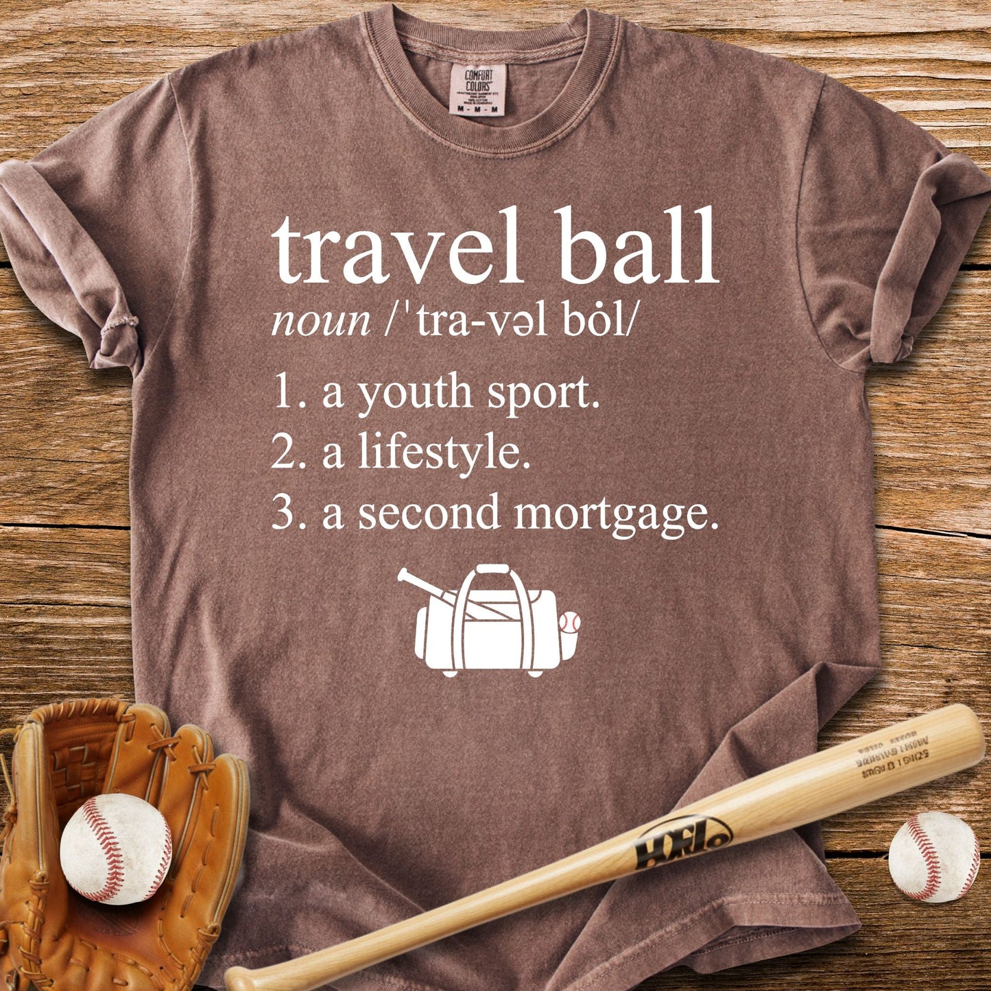 Travel Ball Second Mortgage T-Shirt - HomeRun PrintsComfort Colors
