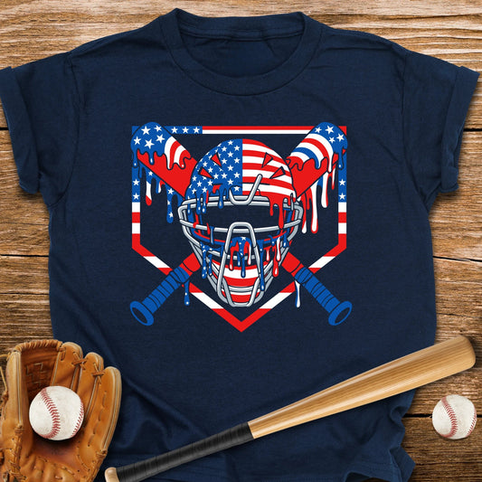 USA Baseball Catcher Drip Youth Tee - HomeRun PrintsKids clothes