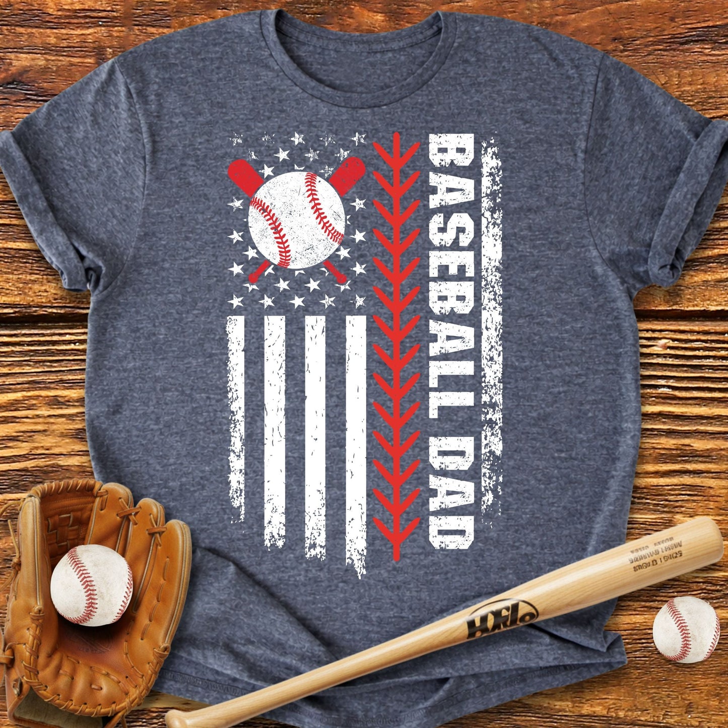 USA Baseball Dad T-Shirt - HomeRun PrintsT-Shirt
