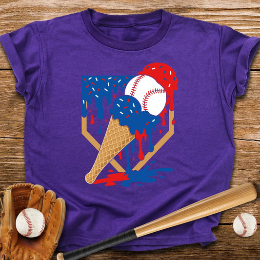 USA Baseball Ice Cream Drip Youth Tee - HomeRun PrintsKids clothes