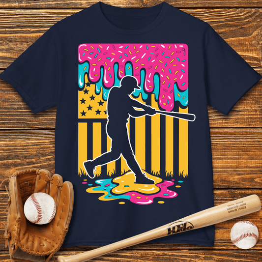 USA Flag Drip Kids T-Shirt - HomeRun PrintsKids clothes