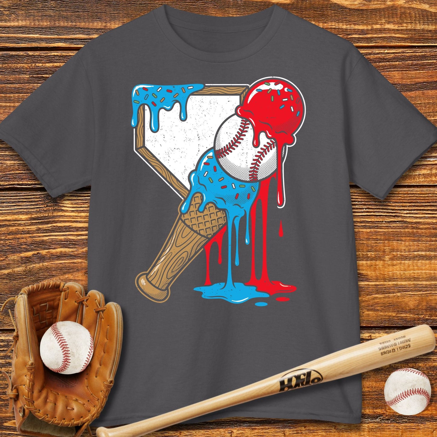 USA Ice Cream Drip Kids T-shirt - HomeRun PrintsKids clothes