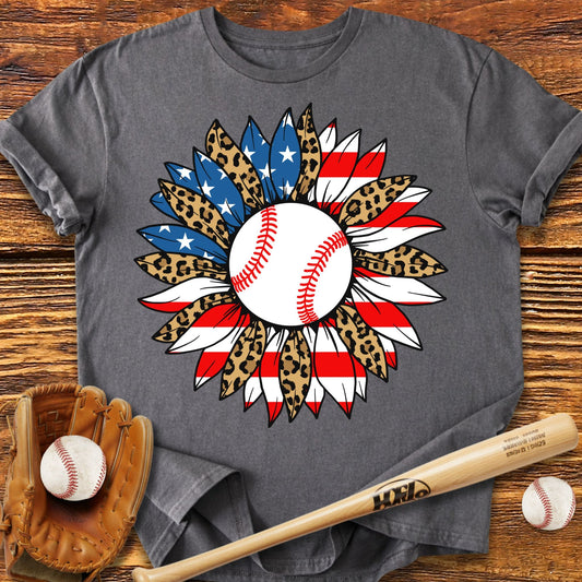 USA Sunflower Baseball T-shirt - HomeRun PrintsT-Shirt