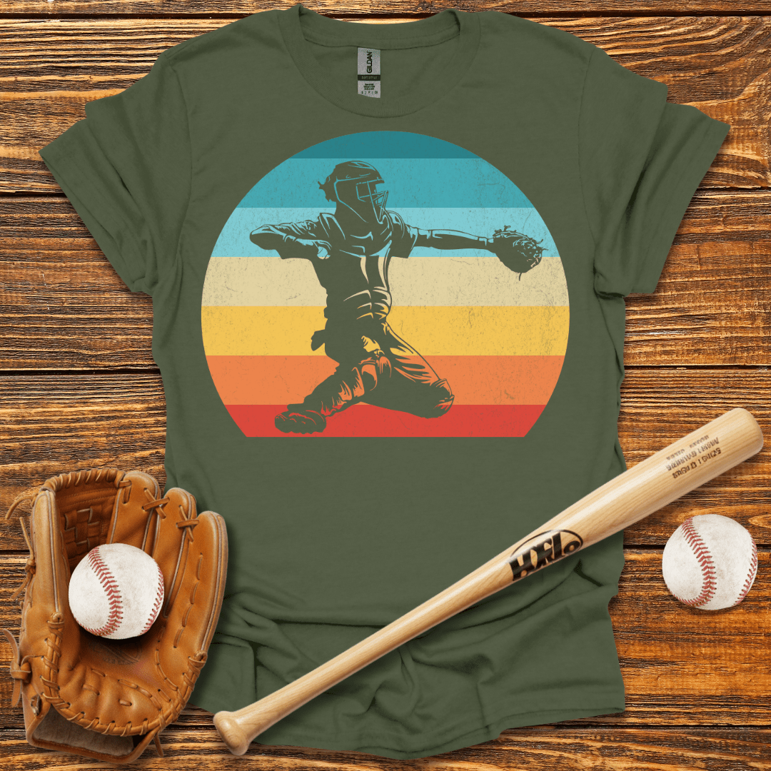 Vintage Catcher T-Shirt - HomeRun PrintsT-Shirt