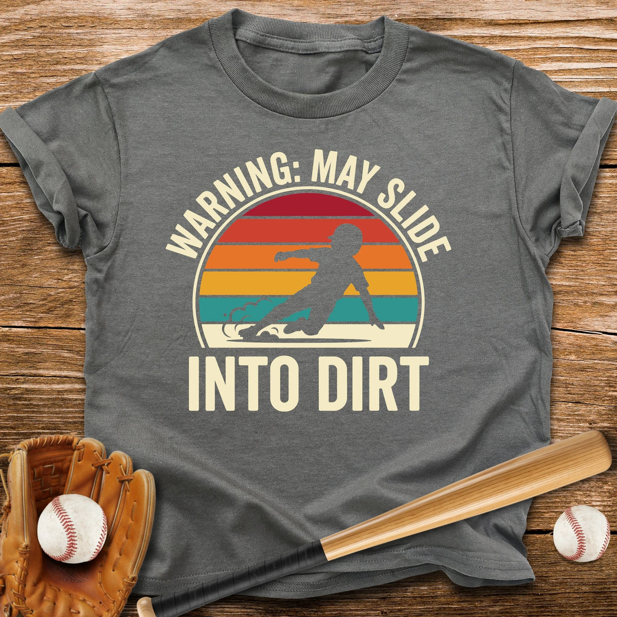 Warning May Slide Into Dirt Youth Tee - HomeRun PrintsKids clothes
