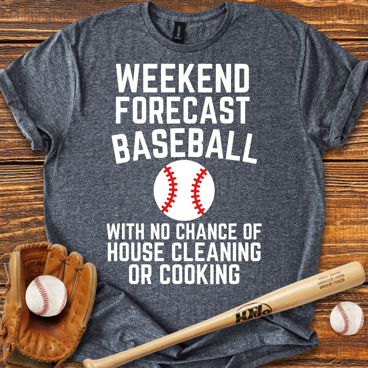 Weekend Forecast Baseball T-shirt - HomeRun PrintsT-Shirt