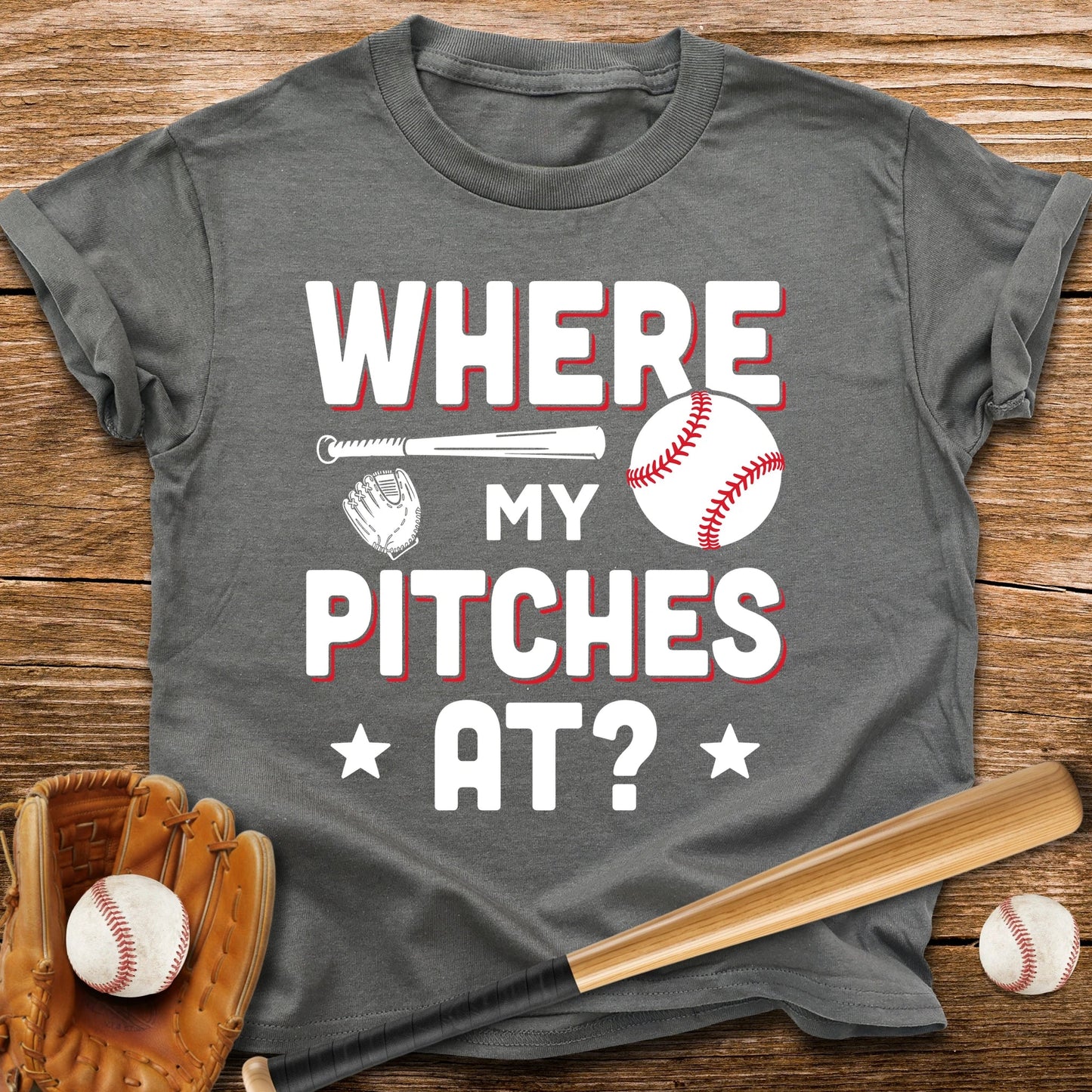 Where My Pitches Youth Tee - HomeRun PrintsKids clothes
