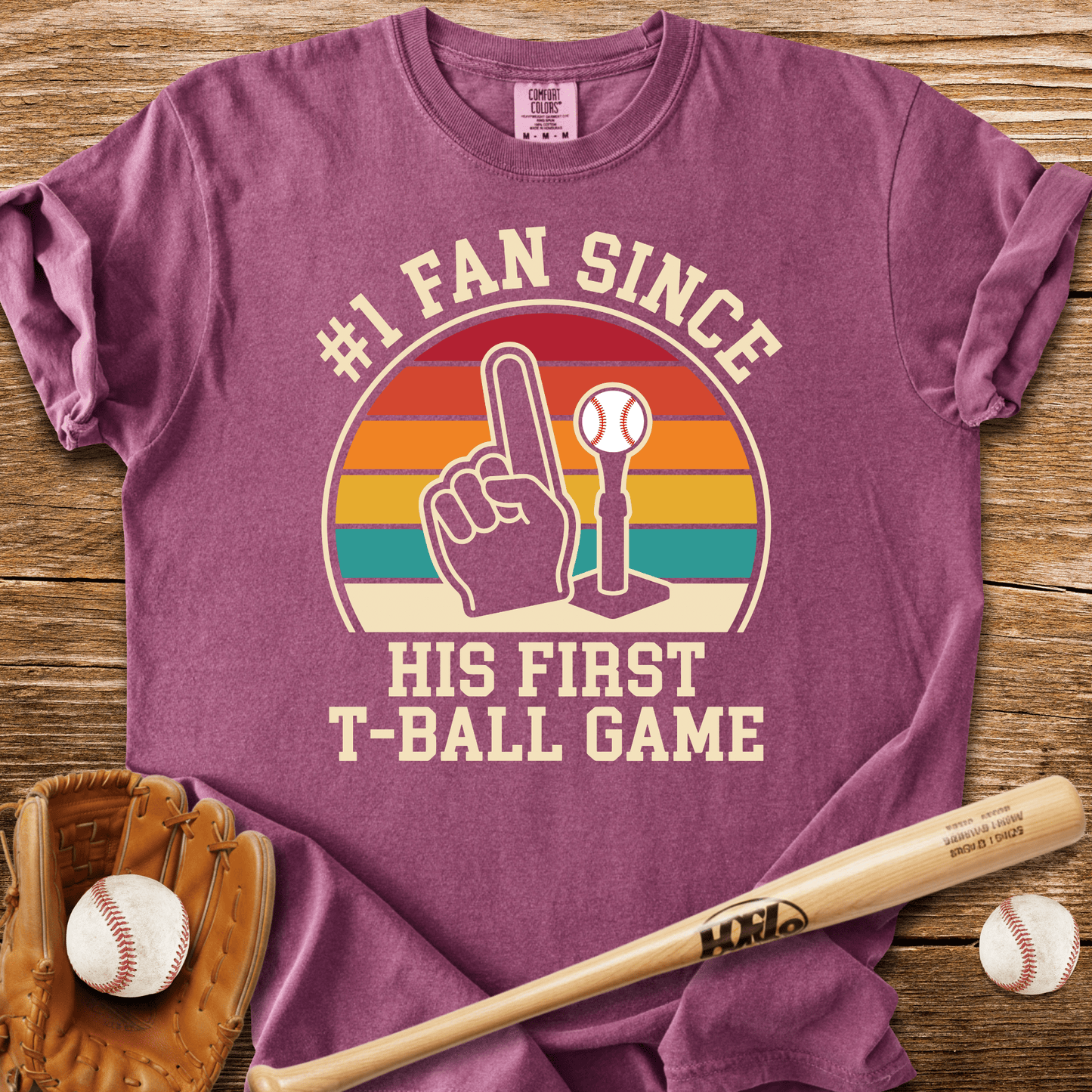 1 Fan Since T-Ball T-Shirt - HomeRun PrintsT-Shirt