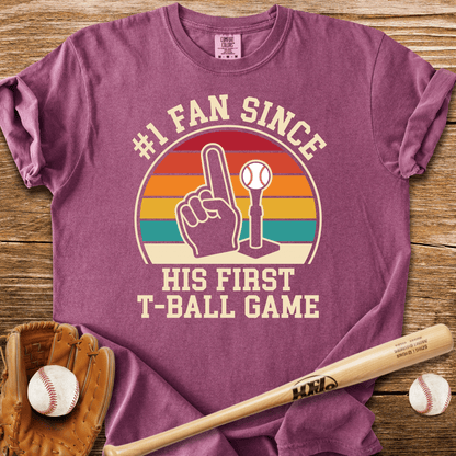 1 Fan Since T-Ball T-Shirt - HomeRun PrintsT-Shirt