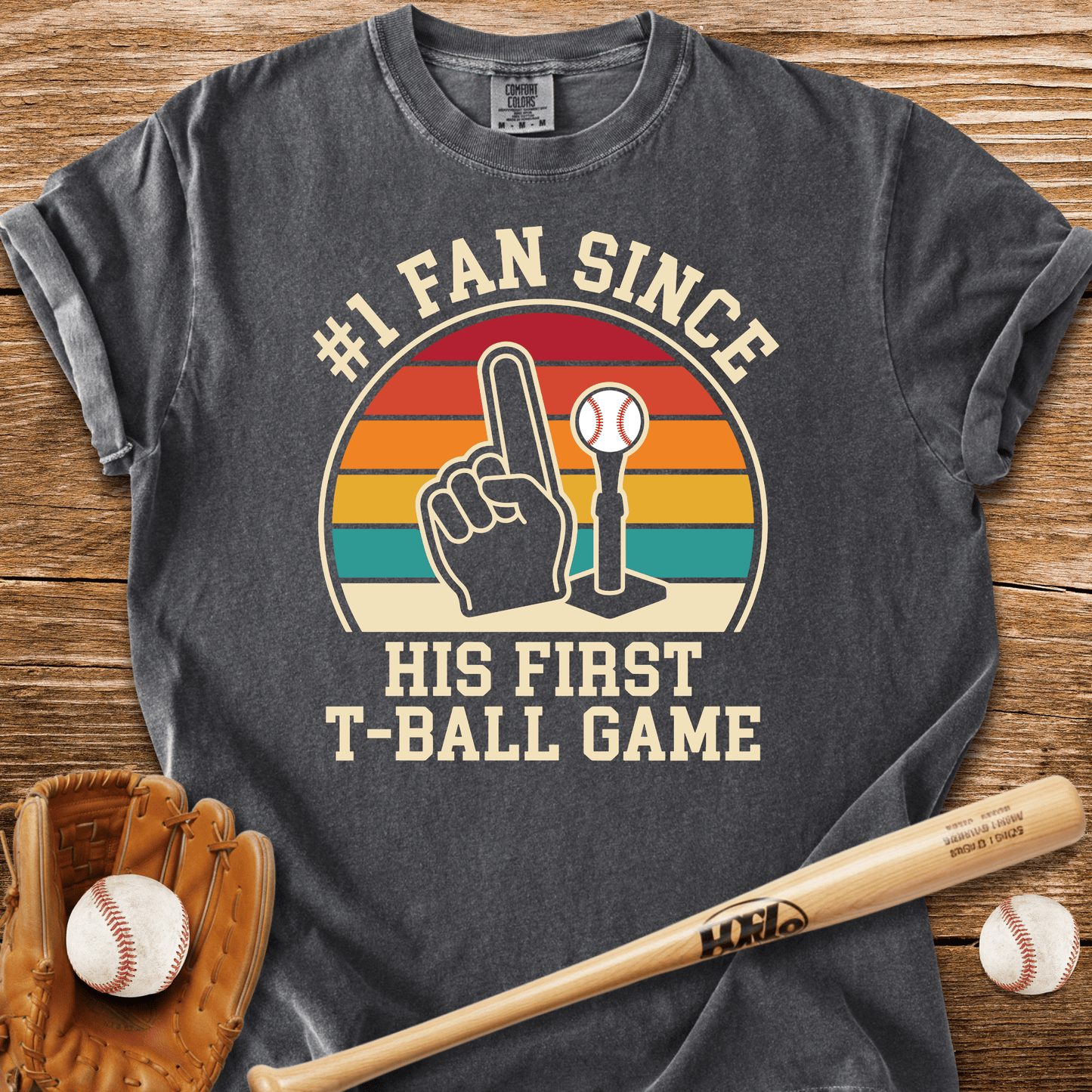 1 Fan Since T-Ball T-Shirt - HomeRun PrintsT-Shirt