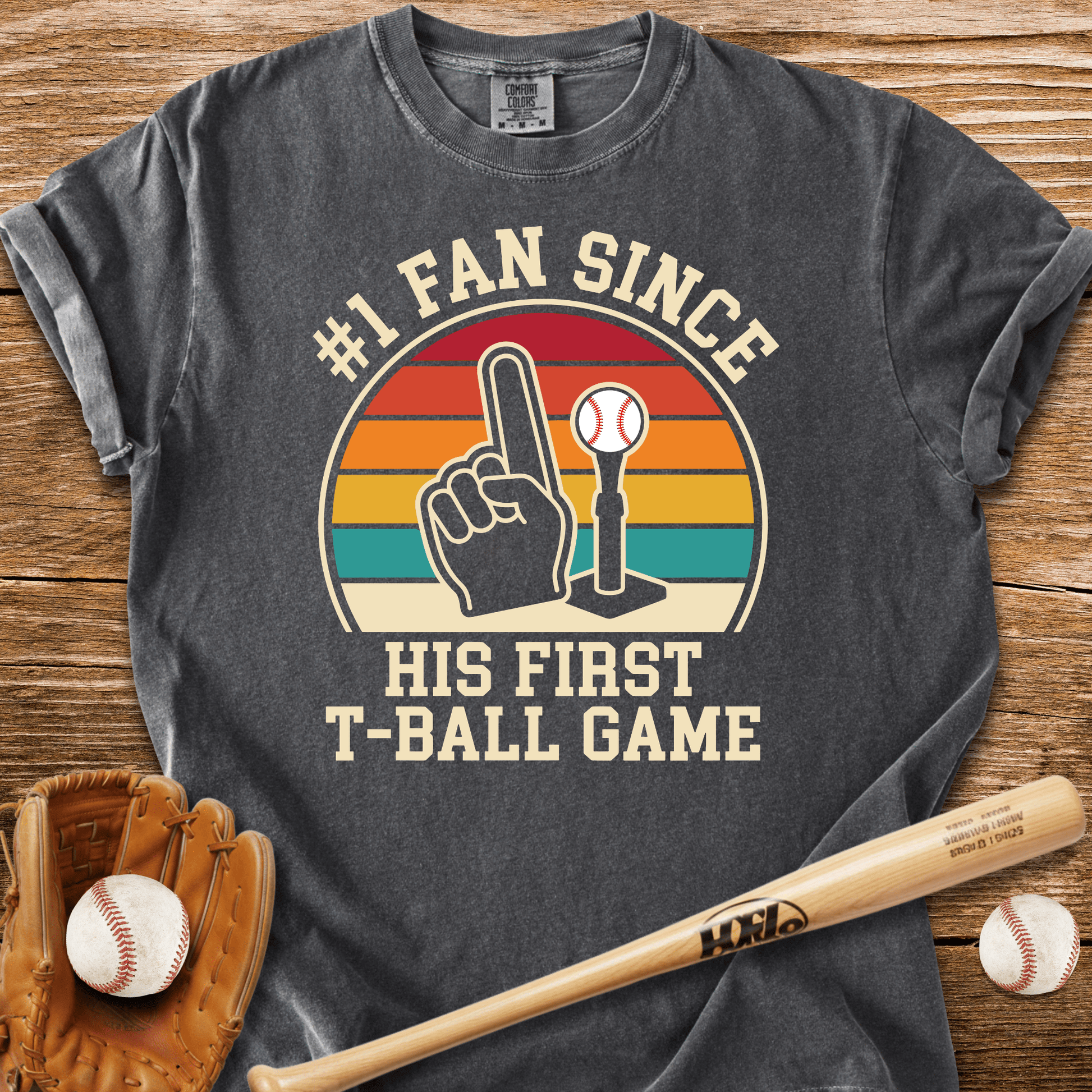 1 Fan Since T-Ball T-Shirt - HomeRun PrintsT-Shirt