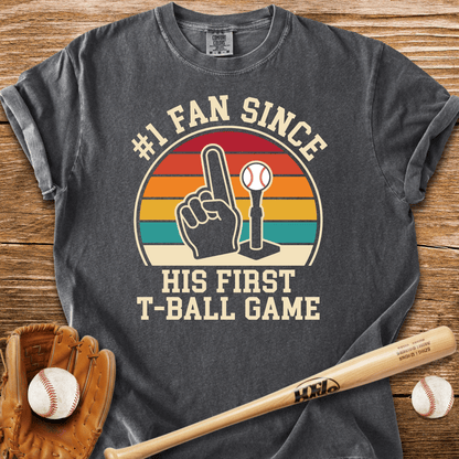 1 Fan Since T-Ball T-Shirt - HomeRun PrintsT-Shirt