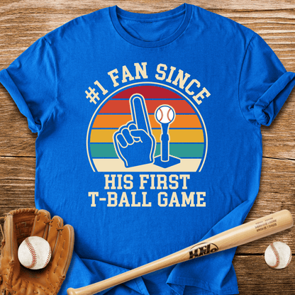 1 Fan Since T-Ball T-Shirt - HomeRun PrintsT-Shirt