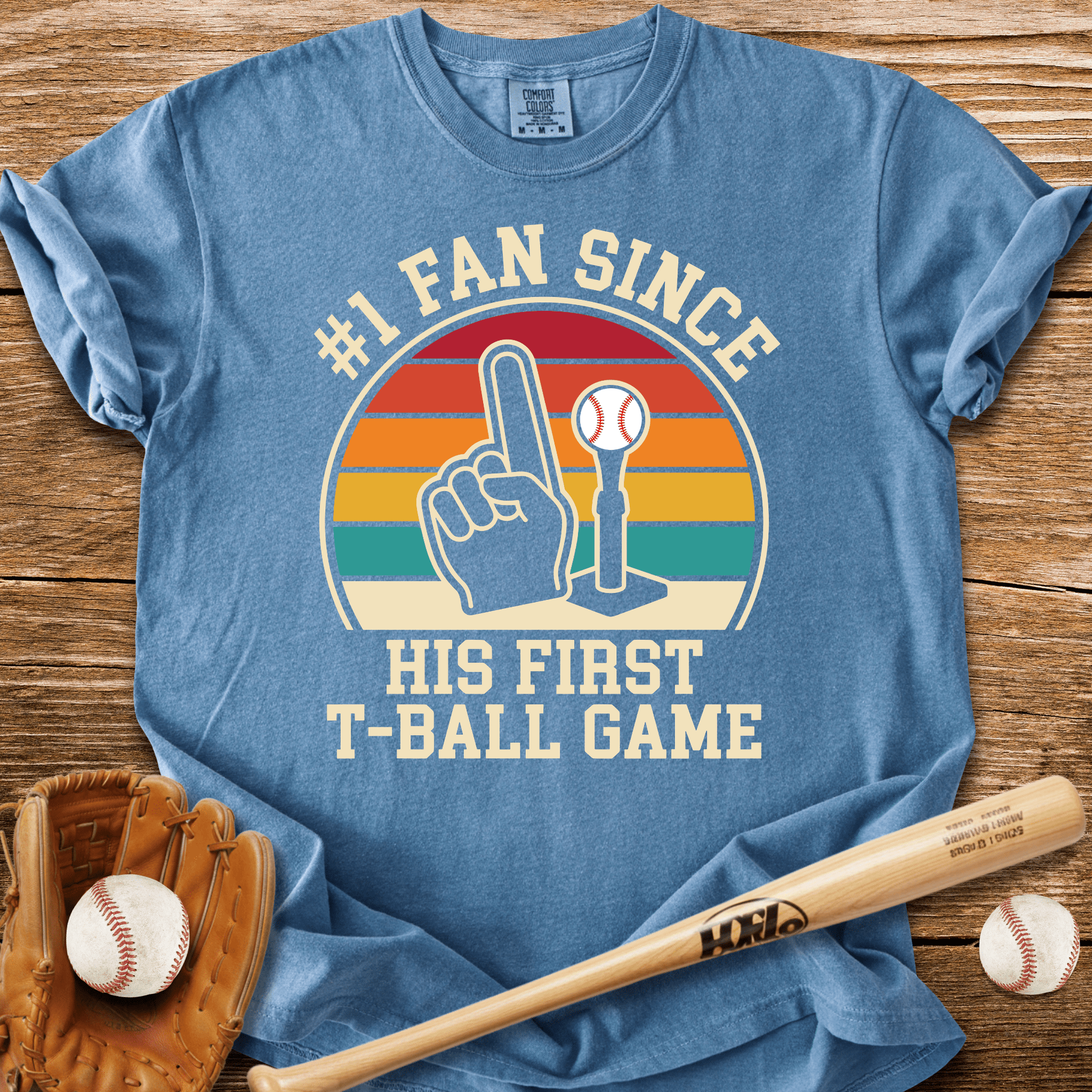 1 Fan Since T-Ball T-Shirt - HomeRun PrintsT-Shirt