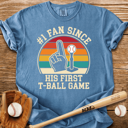 1 Fan Since T-Ball T-Shirt - HomeRun PrintsT-Shirt