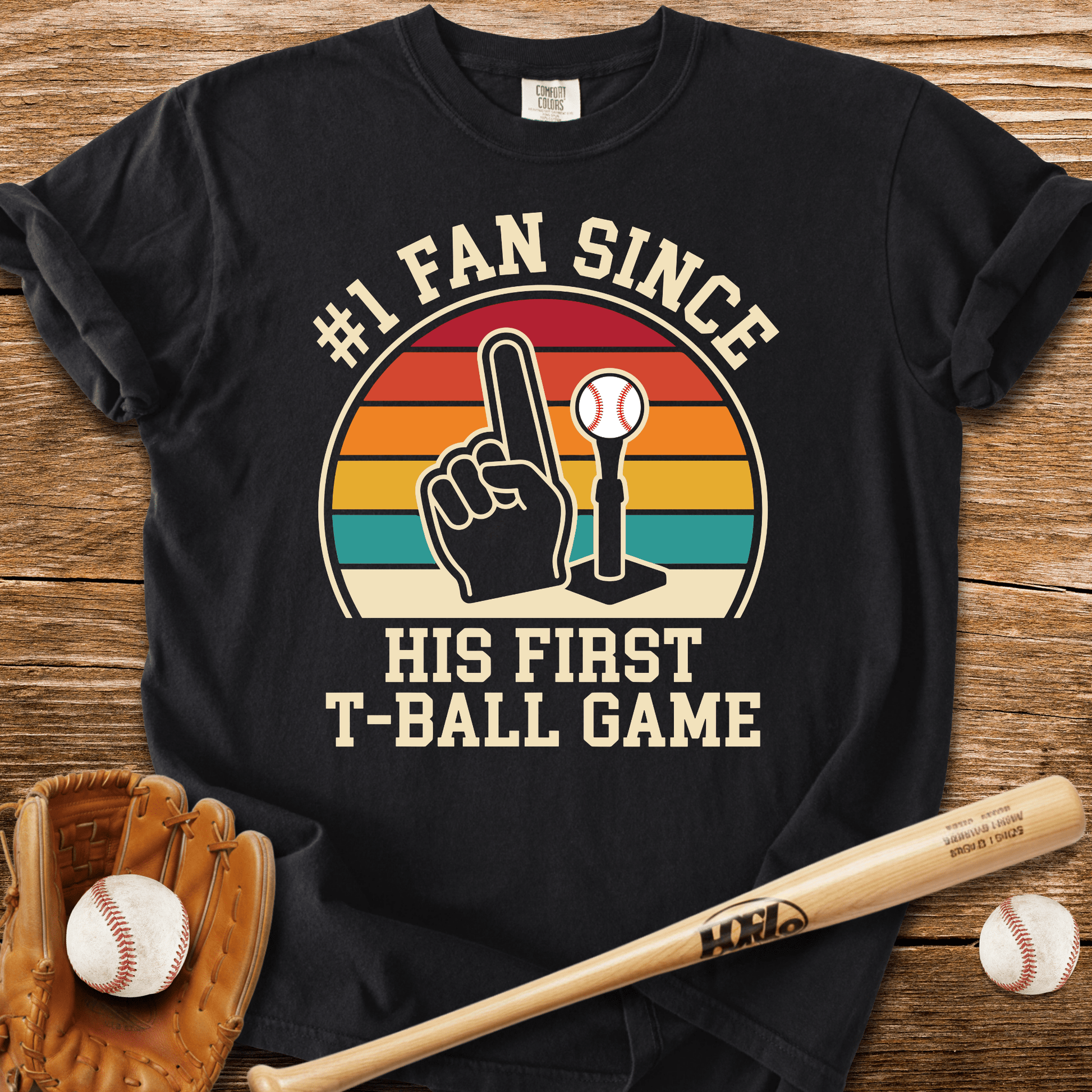 1 Fan Since T-Ball T-Shirt - HomeRun PrintsT-Shirt