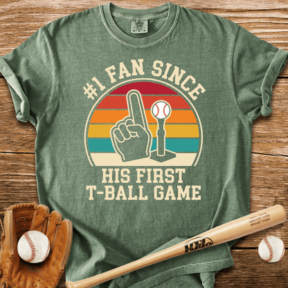 1 Fan Since T-Ball T-Shirt - HomeRun PrintsT-Shirt
