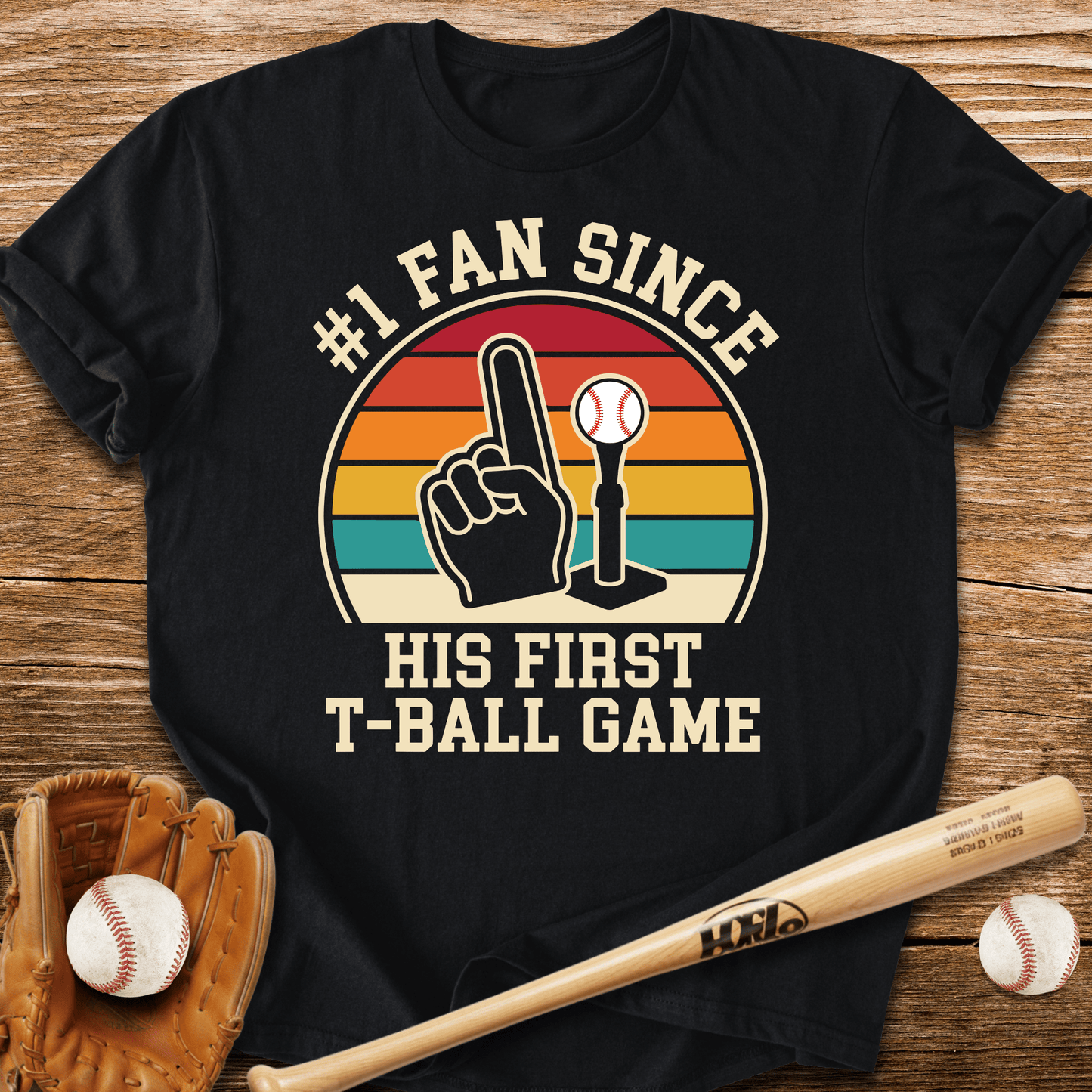 1 Fan Since T-Ball T-Shirt - HomeRun PrintsT-Shirt