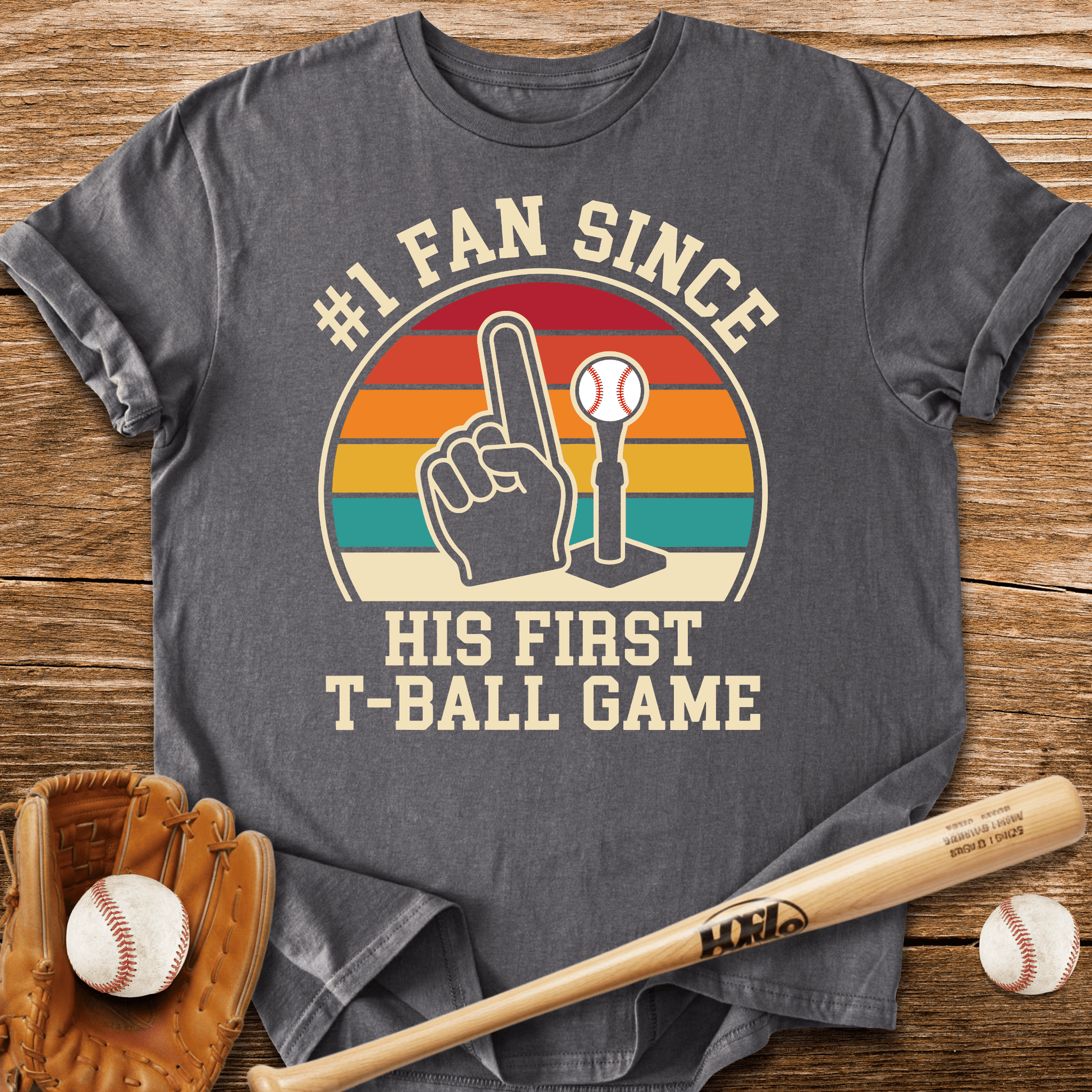 1 Fan Since T-Ball T-Shirt - HomeRun PrintsT-Shirt